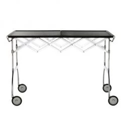 Kartell Battista Folding Trolley Table Black