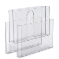 Kartell Four-Pocket Magazine Rack Silver -Loeffler Randall Sales unnamed file 471