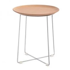 Kartell Smart Wood Al Wood Side Table Black Frame