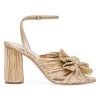 Loeffler Randall Camellia Knotted Lamé Sandals