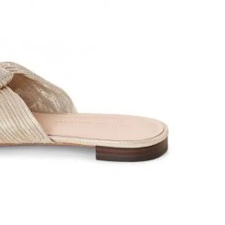 Loeffler Randall Daphne Metallic Pleated Lamé Mule Sandals -Loeffler Randall Sales unnamed file 626