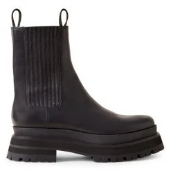 Loeffler Randall Toni Lug Sole Leather Platform Boots