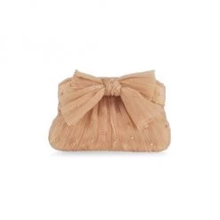 Loeffler Randall Rochelle Knotted Crystal-Embellished Satin Clutch