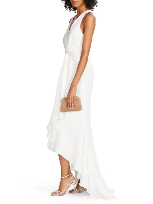 Loeffler Randall Rochelle Knotted Crystal-Embellished Satin Clutch 5 Loeffler Randall Rochelle Knotted Crystal-Embellished Satin Clutch - Image 3