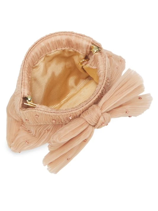 Loeffler Randall Rochelle Knotted Crystal-Embellished Satin Clutch 6 Loeffler Randall Rochelle Knotted Crystal-Embellished Satin Clutch - Image 4
