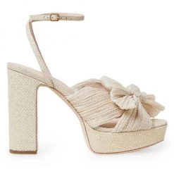 Loeffler Randall Natalia Sparkle Bow Platform Sandals
