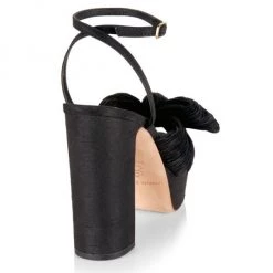 Loeffler Randall Natalia Pleated Bow Platform Sandals Red -Loeffler Randall Sales unnamed file 712