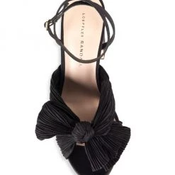 Loeffler Randall Natalia Pleated Bow Platform Sandals Red -Loeffler Randall Sales unnamed file 714