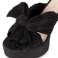 Loeffler Randall Natalia Pleated Bow Platform Sandals Red -Loeffler Randall Sales unnamed file 715