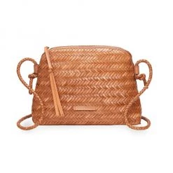 Loeffler Randall Mallory Woven Leather Crossbody Bag Green