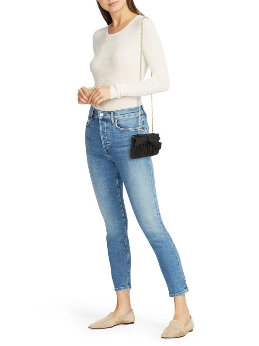 Loeffler Randall Mini Pleated Bow Frame Clutch Black 4 Loeffler Randall Mini Pleated Bow Frame Clutch Black - Image 2