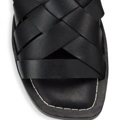Loeffler Randall Grayson Braided Leather Flat Sandals Cognac -Loeffler Randall Sales unnamed file 753