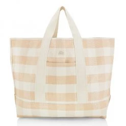 Loeffler Randall Oversized Bodie Gingham Open Tote Blush Gingham -Loeffler Randall Sales unnamed file 790