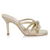 Loeffler Randall Margi Bow Metallic Leather Sandals
