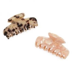 Loeffler Randall Logo Hair Claws Set Pink Tan -Loeffler Randall Sales unnamed file 855