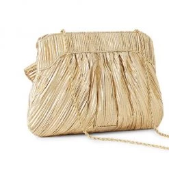 Loeffler Randall Rayne Knotted Lamé Satin Clutch Gold -Loeffler Randall Sales unnamed file 886