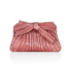 Loeffler Randall Rayne Knotted Lamé Satin Clutch Gold -Loeffler Randall Sales unnamed file 889