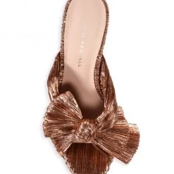 Loeffler Randall Penny Metallic Lamé Block-Heel Mules Platinum -Loeffler Randall Sales unnamed file 929