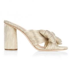 Loeffler Randall Penny Metallic Lamé Block-Heel Mules Platinum -Loeffler Randall Sales unnamed file 931