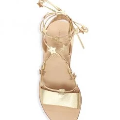 Loeffler Randall Starla Ankle-Wrap Metallic Leather Sandals -Loeffler Randall Sales unnamed file 941