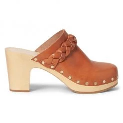 Loeffler Randall Merrill Braided Leather High Heel Clogs Black